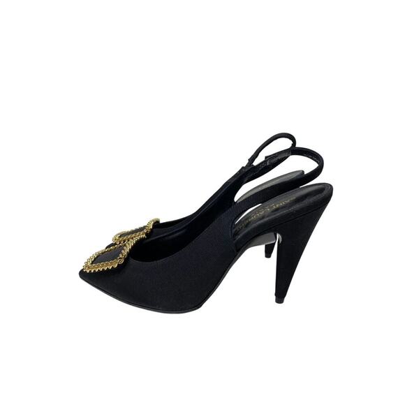 Yves Saint Laurent St Sulpice 95 slingback heels black sz 6.5/36.5 - Picture 2 of 14